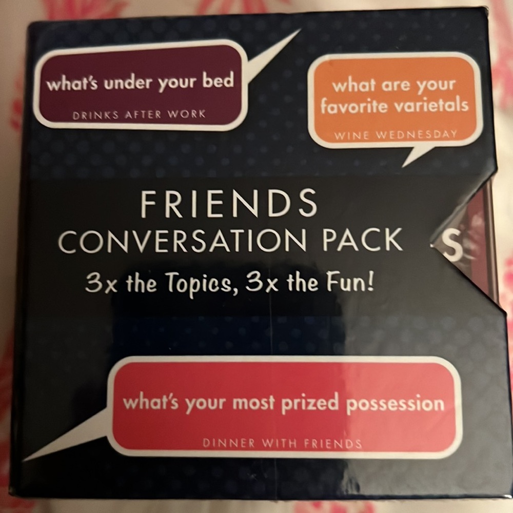NIP Table Topics Game Friends Conversation Pack Drinks, Dinner & Wine Wednesdays
